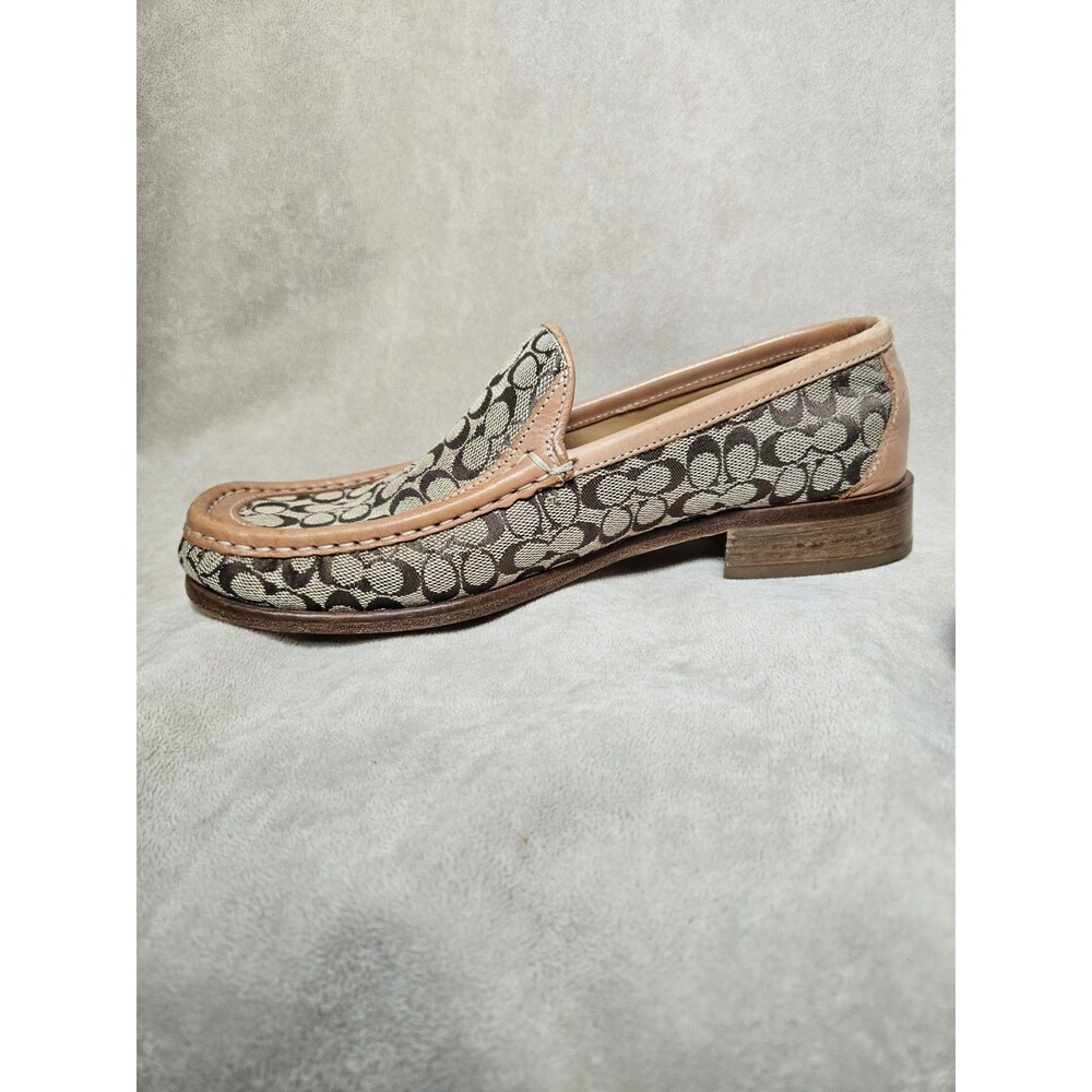 Coach Signature Jacquard Loafers in Brown and Tan - Picture 6 of 16